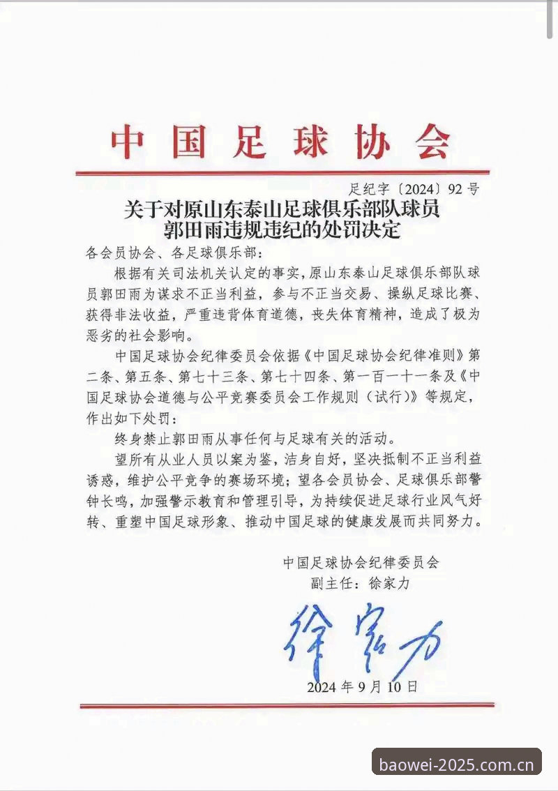 宝威体育官方下载 中国足协第三批禁足名单深度解析:体育公平竞赛的完整使用指南